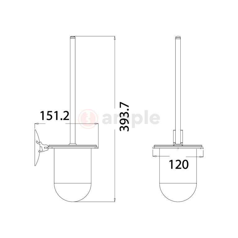 Premio Ss 3393 Toilet Brush Holder 2