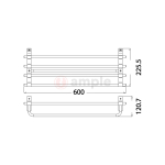 Premio Ss 3600 Double Bath Towel Shelf 2