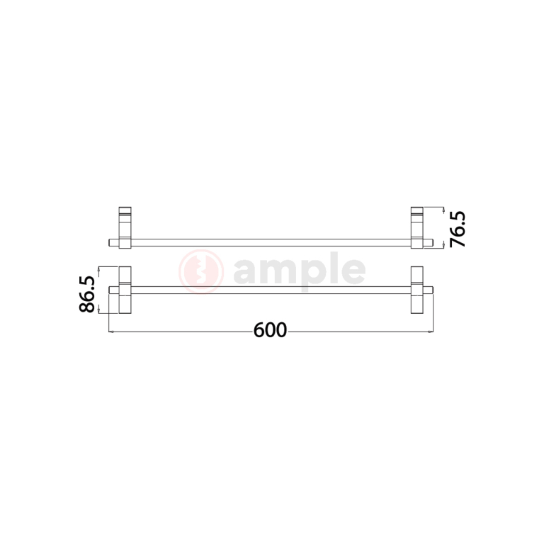 Premio Ss 3601 Single Towel Bar 2