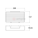 Premio Ss 7268 Rectangle Basket 2