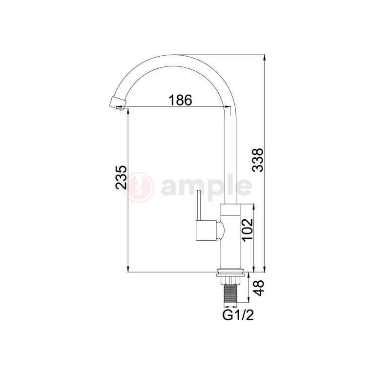Premio Tk 3506r Pillar Sink Tap Grande 2