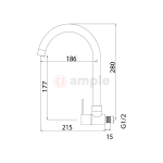 Premio Tk 4506s Wall Sink Tap Grande 2