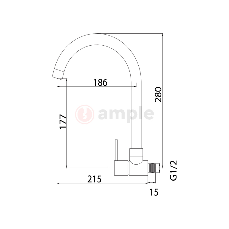 Premio Tk 4506s Wall Sink Tap Grande 2