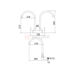 Premio Tk 4616q Double Sink Wall Tap 2