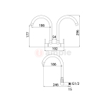 Premio Tk 4806r Double Sink Wall Tap Grande 2